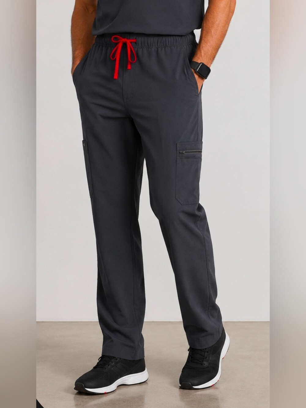 FIGS Cairo Scrub Pants XXL Tall Charcoal Gray Straight Leg Cargo Medical Uniform